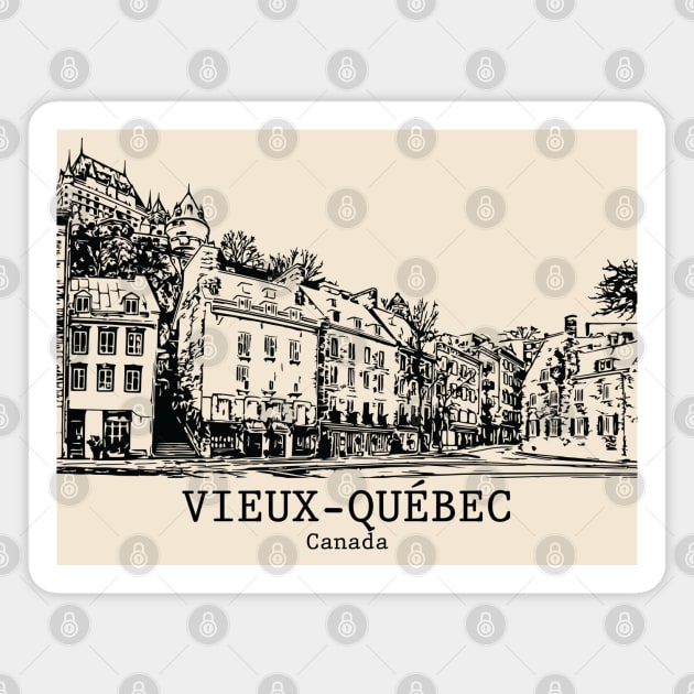 Vieux-Québec - Canada Magnet by Lakeric